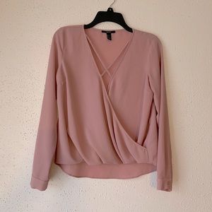 Pink long sleeve blouse